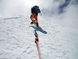 61 Climbing Sherpa Lal Singh Tamang Leading The Last Few Metres To The Lhakpa Ri Summit